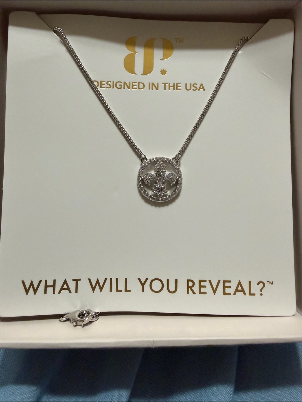 Sterling: Fleur-de-Lis Pendant Necklace .925